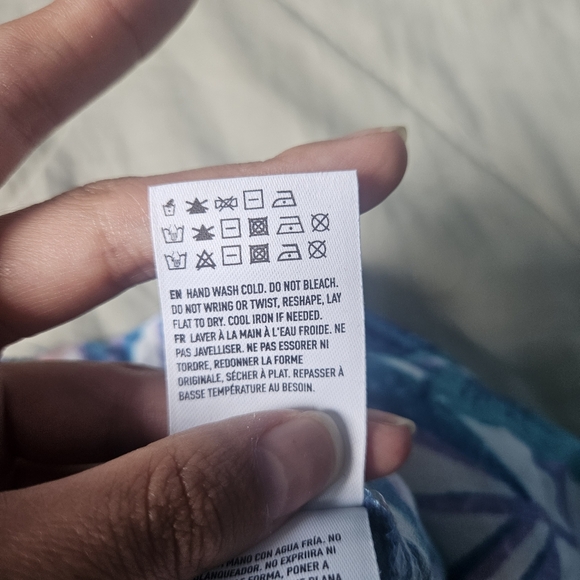 AMERICAN EAGLE Tropical Blue Soft Shorts Hawaiian Floral XXS AE - Picture 7 of 7